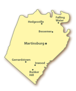 Map of Berkeley West VA