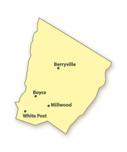 Map of Clarke County VA